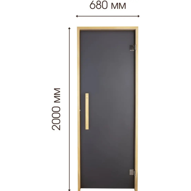 Двері для сауни Tesli Lux Graphite Sateen 70/200