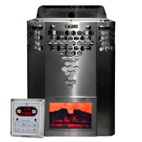 Электрокаменка для бани и сауны Ecoflame HYB90 9 кВт + пульт CON6