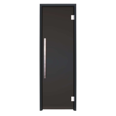 Скляні двері для хамама GREUS Black Edition 80/200 Dark grey